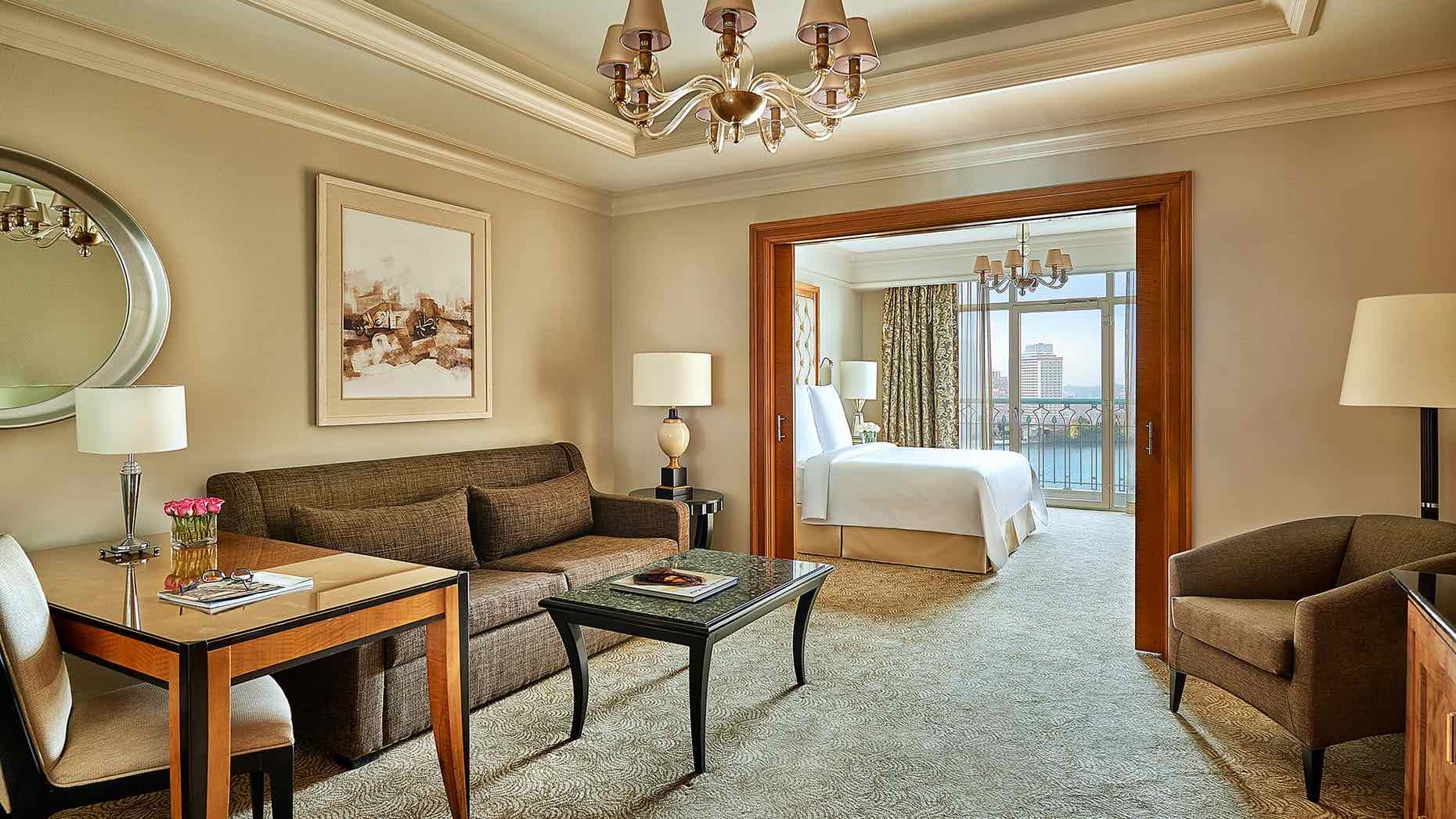 Four Seasons Hotel Cairo at Nile Plaza luxury hotels in cairo suite with river view